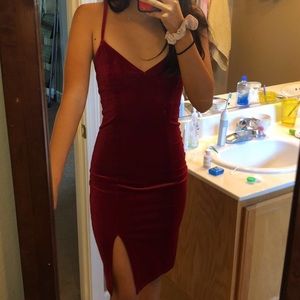 Velvet Midi Bodycon Dress